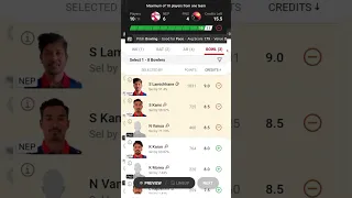 Nepal 🇳🇵 vs PNG 🇵🇬 4th Odi II Fantasy Prediction II ICC Cricket World Cup #shorts #viral #cricket