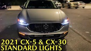 2021 Mazda CX-5 Touring and Mazda CX-30 Preferred Compare Exterior Lights