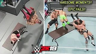 WWE 2K19 Top 10 Awesome Moments vs Epic Fails!! Part 2