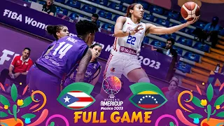 QUARTER-FINALS: Puerto Rico v Venezuela | Full Basketball Game | FIBA Women's AmeriCup 2023