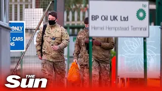 Army drive HGVs delivering petrol amid UK fuel crisis