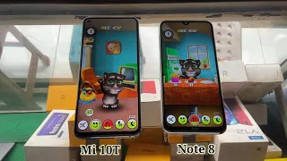 Mi 10T vs Redmi Note 8 ,speed test ,game test