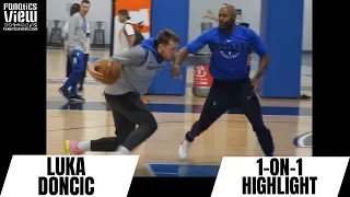 Luka Doncic INTENSE 1-ON-1 PRACTICE MATCHUP with Dallas Mavs Coach!