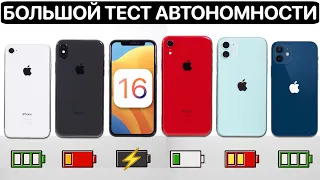 ⚠️ Тест батареи iOS 16 на iPhone 11, iPhone 12, iPhone XR, iPhone X, iPhone 8. Сравнение с iOS 15