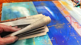 Unbelievable Painting Doble Tutotrial: Watch What Happens When You Use a Newspaper to blend paint