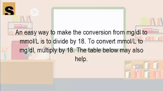 How do you convert mmol L to mg DL