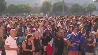 Football fan celebration Marseilles