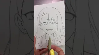 Nagatoro drawing - scary story art tiktok #shorts