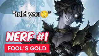 1st NERF of FOOL'S GOLD Norton Hunter is here • Identity V Test Server 🤫