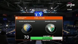 Moscow Khimki VS Zalgiri pasijungiam