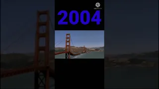 Golden gate Bridge destruction 1959 vs 2004 vs 2021