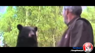 Man hits Bear Thug Life