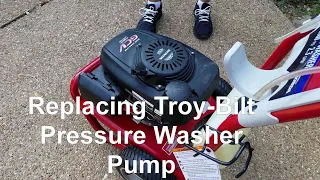 Replacing the pump on a Troy-Bilt Pressure Washer GCV 160 with pump RMW 2.2G24 Annovi Reverberi