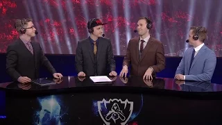 SK Telecom T1 vs KOO Tigers Game 4 post-match analyst desk | Finals S5 LoL Worlds