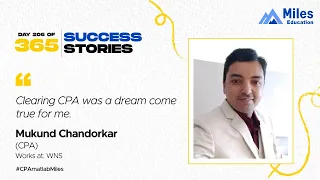 US CPA  Mukund Chandorkar | Day 207 | 365 days, 365 success stories # Season2