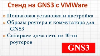 Как собрать стенд на GNS3 с VMWare  для изучения и тестирования работы сетевых технологий