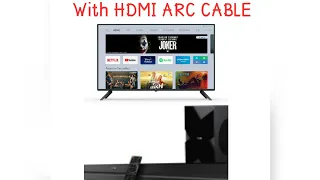 How to Connect mi tv to Boat soundbar or any soundbar with HDMI ARC cable . Full process in hindi