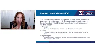 Intimate Partner Violence Institute Session 101: Exploring Intimate Partner Violence and HIV (16771)