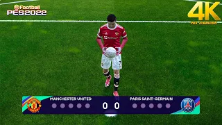 eFootball 2022 - Man United vs PSG ● Penalty Shootout - Live Broadcast Gameplay [4k-60f]
