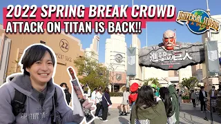 Attack On Titan is Back! Spring Break Students Crazy Crowd at Universal Studios Japan Ep. 339