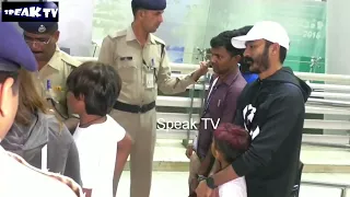 Rajinikanth _ Dhanush and Aishwarya Dhanush Family @ Chennai Airport  viral video