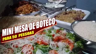 MINI MESA DE BOTECO PARA 50 PESSOAS     RECEITAS DA ROSA