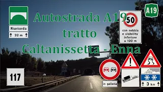 Autostrada A19 Palermo Catania tratto Caltanissetta - Enna 22/8/2021