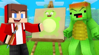 JJ Use DRAWING MOD to FAT PRANK for Mikey in Minecraft Challenge (Maizen Mizen Mazien) Parody