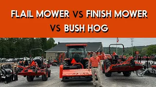 Flail Mower VS Finish Mower VS Bush Hog