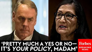 Cringe Moment When Deb Haaland Is Stumped By Basic Questions Posed By Ex-Interior Sec. Ryan Zinke