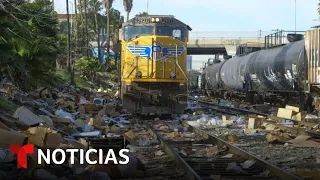 Los robos en los trenes de carga aumentaron un 160% en el último año | Noticias Telemundo