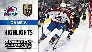 Second Round, Gm 6: Avalanche @ Golden Knights 6/10/21 | NHL Highlights