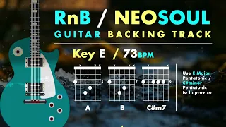 RnB / Neo Soul Guitar Backing Track in E 🎸 73 BPM