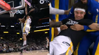 Trayce Jackson Davis insane poster dunk on Victor Wembanyama had Warriors passing out