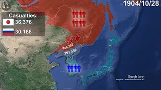 Russo-Japanese War in 1 minute using Google Earth