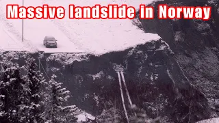 NORWAY LANDSLIDE | Real video footage