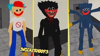 Nightmare HUGGY WUGGY vs Boyfriend HUGGY WUGGY from Friday Night Funkin' vs Spider HW | Snickerhoops