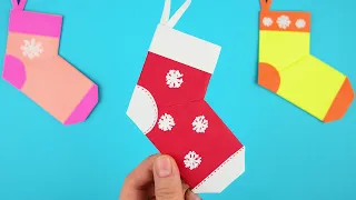 Origami Decorations for Christmas🎄How to Make Christmas Stockings with Paper