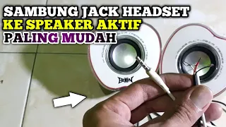 how to connect the active speaker jack cable