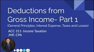 TAX: Deductions From Gross Income, Part 1