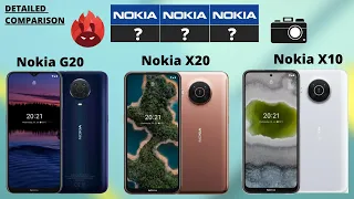 Nokia G20 vs Nokia X20 vs  Nokia X10
