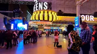 LAS VEGAS FREMONT STREET DAY AND NIGHT SCENES DECEMBER 2019