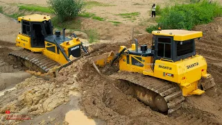 Incredible Experience Dozer Failure Jobs Clearing Sand Using Powerfull Heavy Push Out In Mud