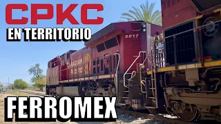 Trenes de carga CPKC en Territorio Ferromex