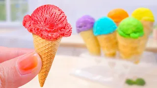 Coolest Miniature Rainbow Ice Cream Recipe For Summer 🍦 Satisfying Miniature Fruit Ice Cream Design