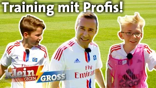 Kai, Joni & Carl beim HSV: Fußball-Training mit Bundesliga-Profis | Klein gegen Groß