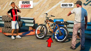 ACHAMOS UMA BIKE MOTORIZADA NA RUA DO GRAU | GTA 5 VIDA REAL