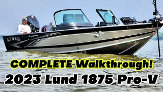 COMPLETE Walkthrough of my NEW BOAT!! (2023 Lund 1875 Pro-V)