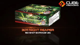 Cube Fireworks - 3011 Night Reaper 160 Shot Barrage 1.3G