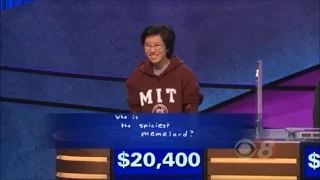 Jeopardy Lilly Chin  Answers "Who Is The Spiciest Meme lord" And Wins Final Jeopardy